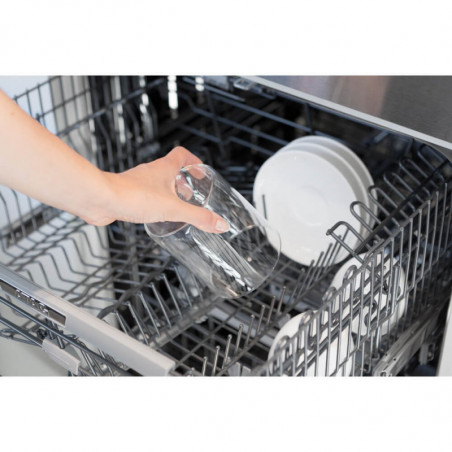 Borcan din sticla Brabantia Stackable 646873, 1,9 L, Inchidere ermetica, Transparent/Gri inchis