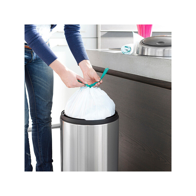 Brabantia dimensiune sac de gunoi 647064 G, 23-30L, 40 bucăți, alb
