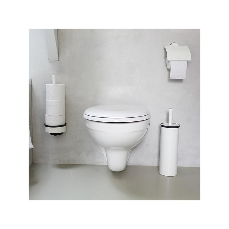Suport hartie igienica Brabantia Profile 90300319, Rezistent la coroziune, Alb