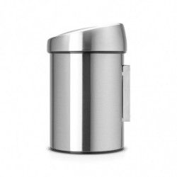 Cos de gunoi Brabantia Touch Bin 647211, 3 L, Deschidere lina si silentioasa, Montare pe perete, Inox/Mat