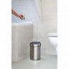 Cos de gunoi Brabantia Touch Bin 647211, 3 L, Deschidere lina si silentioasa, Montare pe perete, Inox/Mat