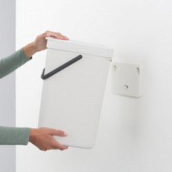 Brabantia Coș de colectare selectivă Sort&Go 648978, 16 l, Mâner, Montabil pe perete, Gri închis