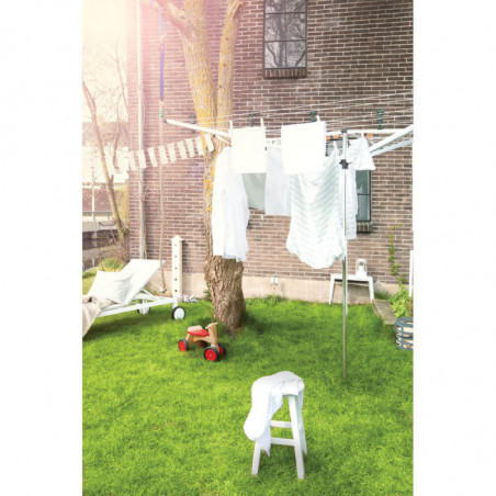 Uscator de rufe pentru exterior Brabantia Essential 1003460, 30 m, Baza pentru beton, Husa, Rezistent la coroziune, Inox