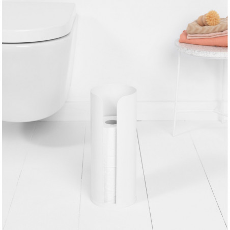 Suport hârtie igienică Brabantia ReNew 1003470, Triplu, Rezistent la coroziune, Alb