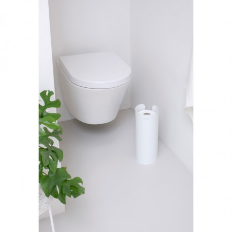 Suport hârtie igienică Brabantia ReNew 1003470, Triplu, Rezistent la coroziune, Alb