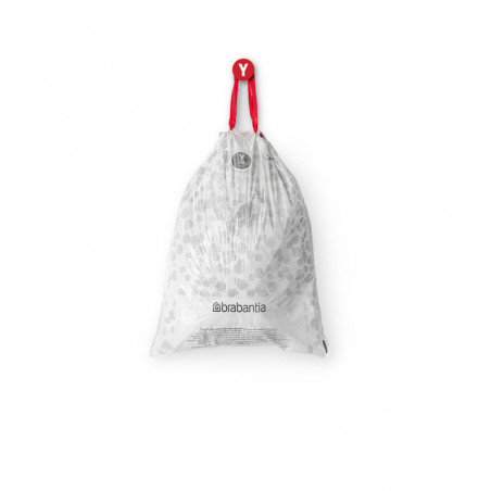 Saci de gunoi Brabantia PerfectFit NewIcon 1005490, dimensiune Y, 20 l, 40 buc, alb