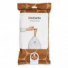Saci de gunoi Brabantia PerfectFit NewIcon/Bo 1005582, Dimensiune X, 10-12 L, 40 buc, Alb