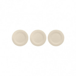 Set 3 recipiente depozitare Brabantia ReNew 1006269, 3 cutii, Fund moale anti-alunecare, Bej
