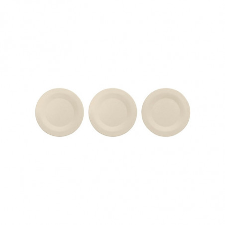 Set 3 recipiente depozitare Brabantia ReNew 1006269, 3 cutii, Fund moale anti-alunecare, Bej