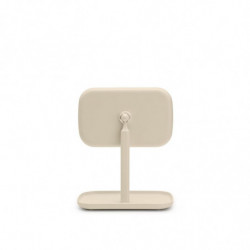 Oglinda cu suport pentru accesorii Brabantia ReNew 1006271, 28.3x20x12.6 cm, Baza antiderapanta, Reglabila la 360°, Bej