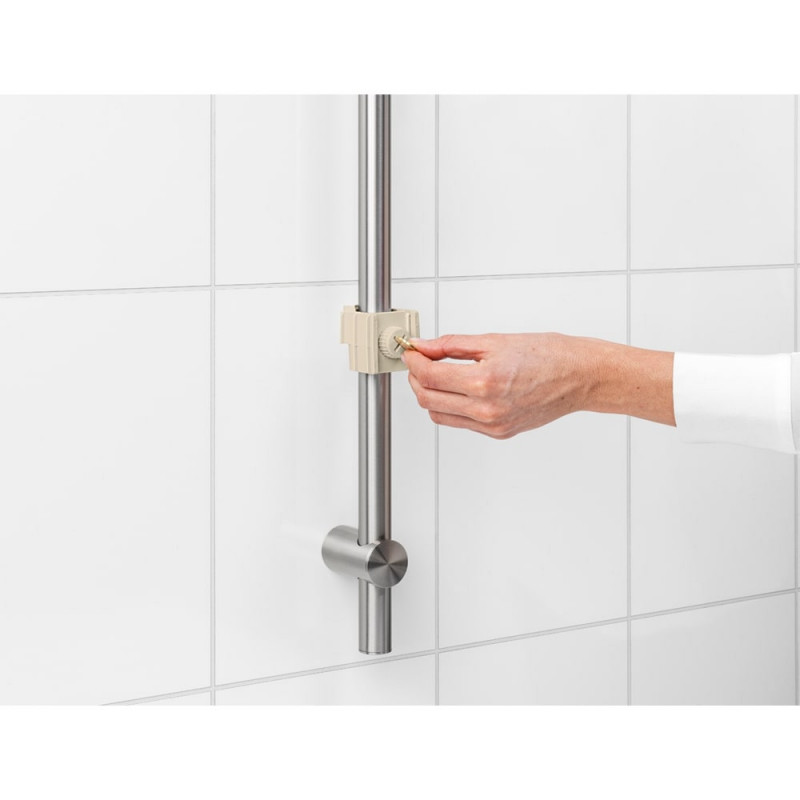 Organizator pentru dus Brabantia ReNew 1006272, 7.5x13.3x24.4 cm, Orificii scurgere apa, Rezistent la coroziune, Bej