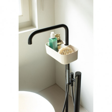 Organizator pentru dus Brabantia ReNew 1006272, 7.5x13.3x24.4 cm, Orificii scurgere apa, Rezistent la coroziune, Bej