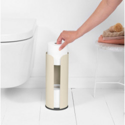 Suport hartie igienica Brabantia ReNew 1006274, Triplu, Rezistent la coroziune, Bej
