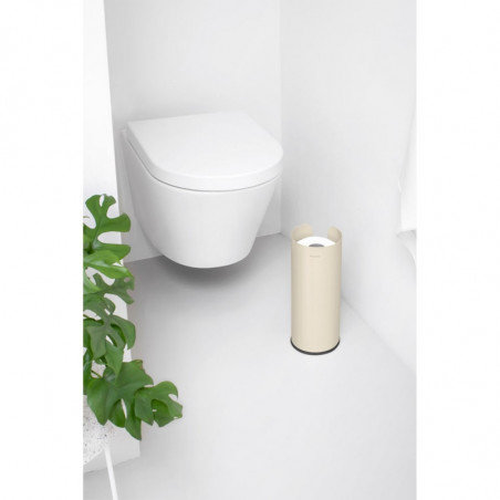 Suport hartie igienica Brabantia ReNew 1006274, Triplu, Rezistent la coroziune, Bej