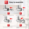 Masina de tocat electrica TurboTronic TT-MG10, 2600W, Reverse, 9 accesorii, Otel inoxidabil, Inox/Gri/Negru