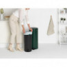 Cos de gunoi cu pedala Brabantia NewIcon 1003210, 30 L, Inchidere lina, Baza antiderapanta, Verde inchis