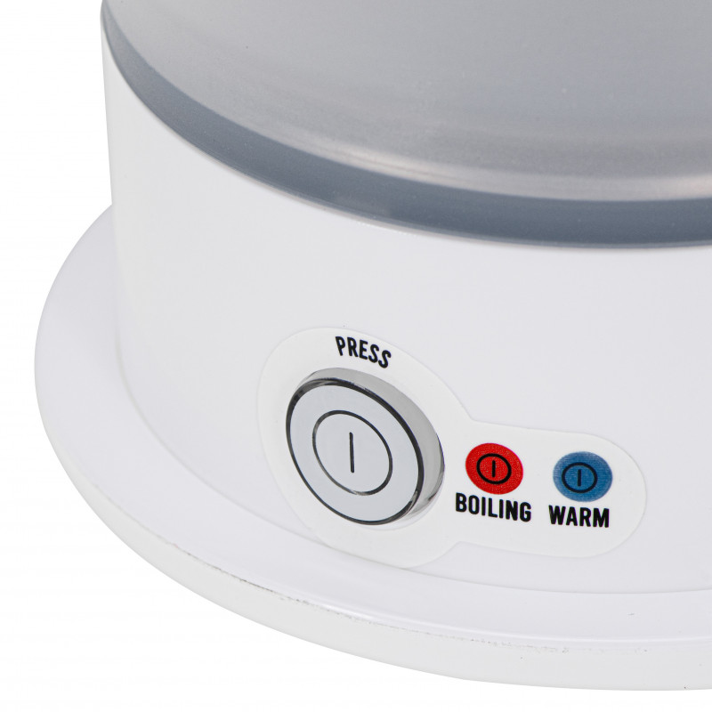 Fierbator pentru calatorii Adler AD 1377, 600W, 0.6 L, Corp din silicon pliabil, Protectie la supraincalzire, Indicator luminos, Alb