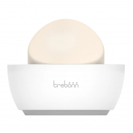 Sapuniera Trebonn 3025130, 4x9x9 cm, Scurgere, Baza antiderapanta, Alb/Gri