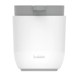 Dispenser sapun lichid Trebonn 3025120, 300 ml, 11x9x9 cm, Actiune prin apasare, Deschidere larga, Alb/Gri