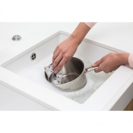 Set 2 prosoape din microfibra Brabantia SinkSide 1000217, 30x30 cm, Poliester, Gri deschis