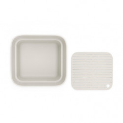 Vas de spălare și scurgere Brabantia 1003316, 16.1 x 37.4 x 34.4 cm, Sigur pentru vase cu strat antiaderent, Gri deschis