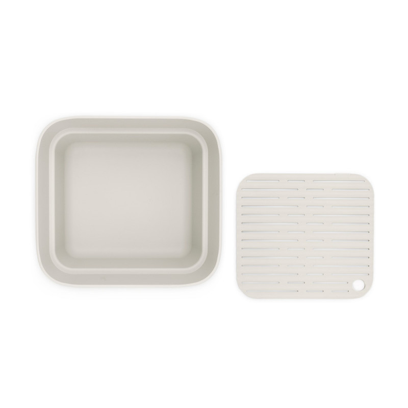 Vas de spălare și scurgere Brabantia 1003316, 16.1 x 37.4 x 34.4 cm, Sigur pentru vase cu strat antiaderent, Gri deschis