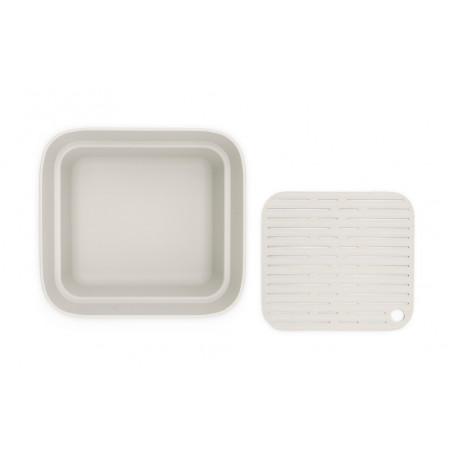 Vas de spălare și scurgere Brabantia 1003316, 16.1 x 37.4 x 34.4 cm, Sigur pentru vase cu strat antiaderent, Gri deschis