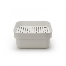 Vas de spălare și scurgere Brabantia 1003316, 16.1 x 37.4 x 34.4 cm, Sigur pentru vase cu strat antiaderent, Gri deschis