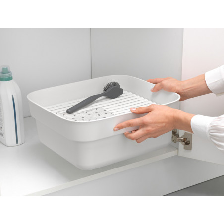 Vas de spălare și scurgere Brabantia 1003316, 16.1 x 37.4 x 34.4 cm, Sigur pentru vase cu strat antiaderent, Gri deschis