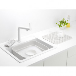 Vas de spălare și scurgere Brabantia 1003316, 16.1 x 37.4 x 34.4 cm, Sigur pentru vase cu strat antiaderent, Gri deschis