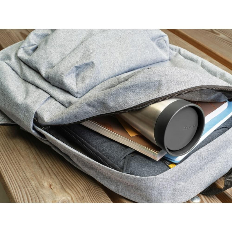 Cana thermos Brabantia Make&Take 1008491, 200 ml, Fara varsare, Fara BPA, Argintiu/Negru
