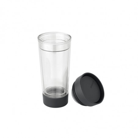 Termo pahar Brabantia Make&Take 1008493, 360 ml, Fara BPA, Gri inchis