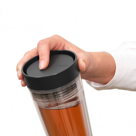 Termo pahar Brabantia Make&Take 1008493, 360 ml, Fara BPA, Gri inchis
