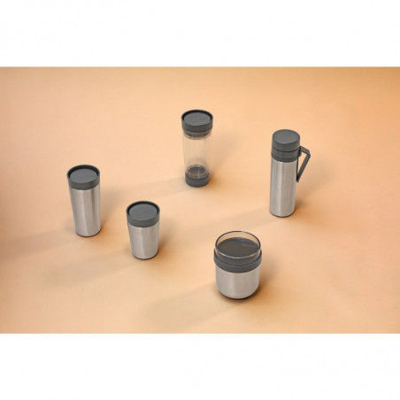 Termo pahar Brabantia Make&Take 1008493, 360 ml, Fara BPA, Gri inchis