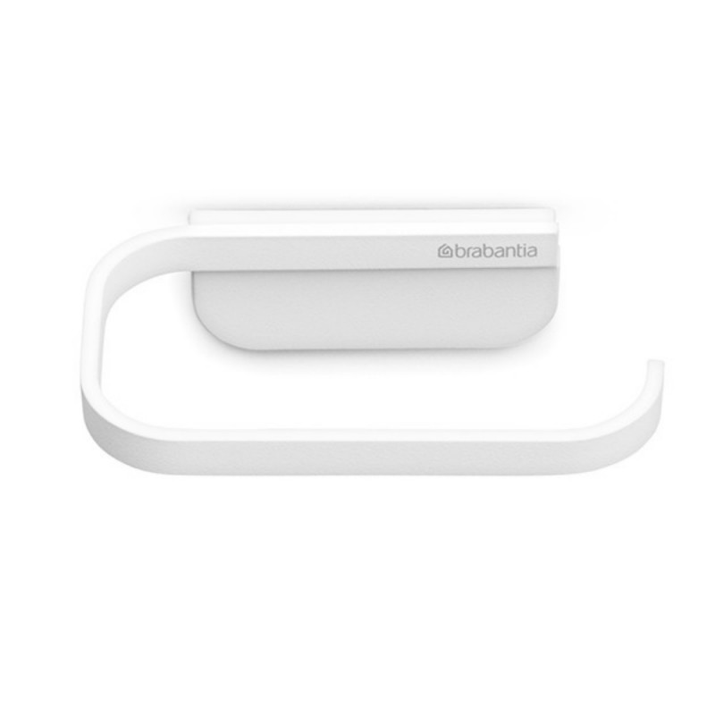 Suport hartie igienica Brabantia MindSet 1005666, Acoperit mineral, Elemente de fixare ascunse, Alb