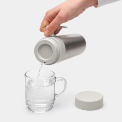 Sticla thermos Brabantia Make&Take 1008488, 500 ml, Perete dublu, Fara BPA, Argintiu/Gri deschis