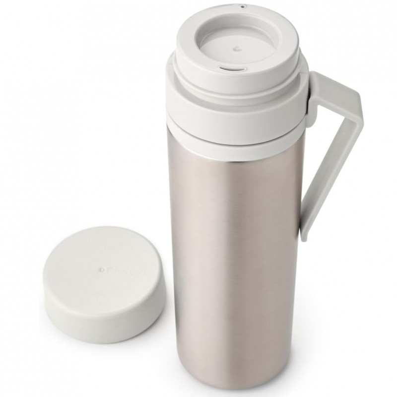 Sticla thermos Brabantia Make&Take 1008488, 500 ml, Perete dublu, Fara BPA, Argintiu/Gri deschis