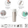 Sticla thermos Brabantia Make&Take 1008488, 500 ml, Perete dublu, Fara BPA, Argintiu/Gri deschis