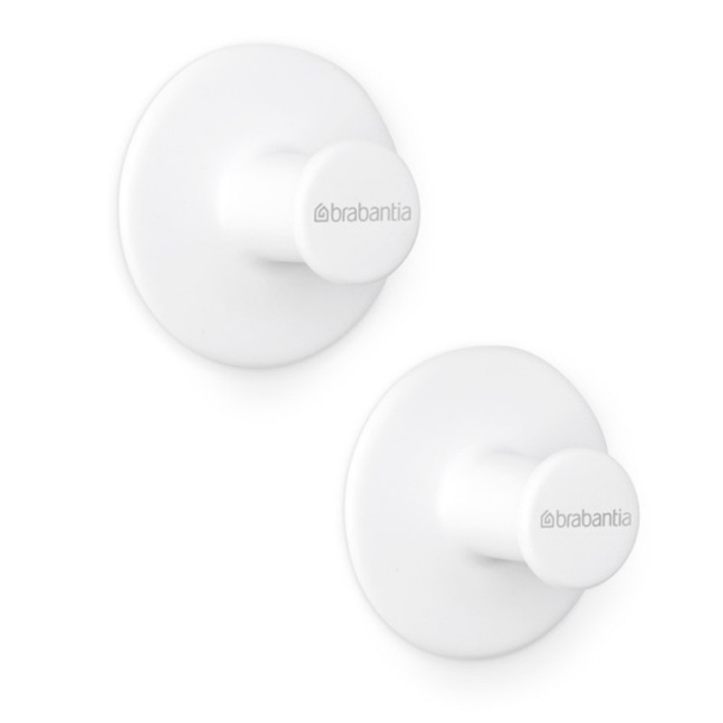 Set 2 agatatoare prosoape Brabantia ReNew 1003486, Kit de montare inclus, Pana la 2 kg, Alb