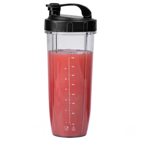 Alpina Nutrition Blender, 4 lame, 1200 W, recipient de 1 L, fără BPA, Inox/Negru