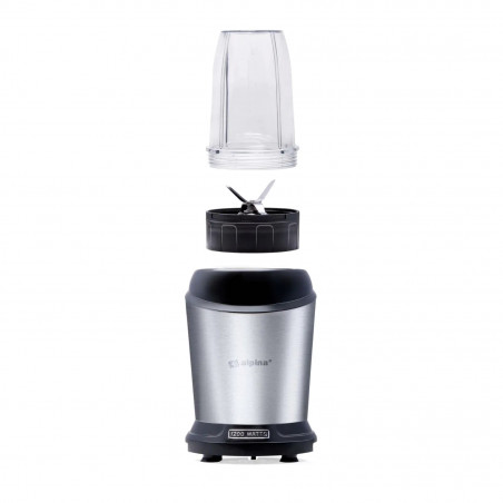 Alpina Nutrition Blender, 4 lame, 1200 W, recipient de 1 L, fără BPA, Inox/Negru
