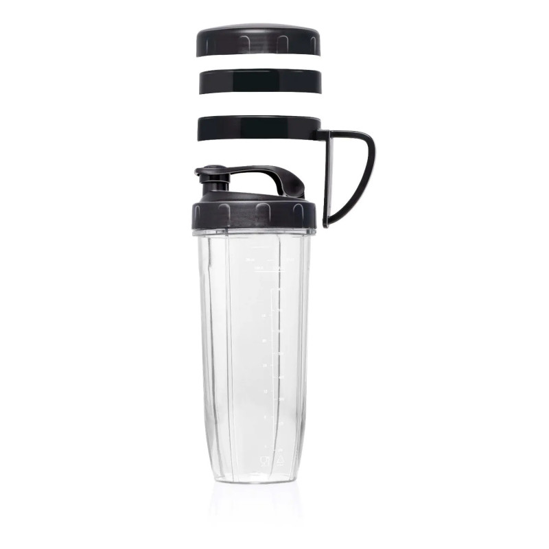 Alpina Nutrition Blender, 4 lame, 1200 W, recipient de 1 L, fără BPA, Inox/Negru