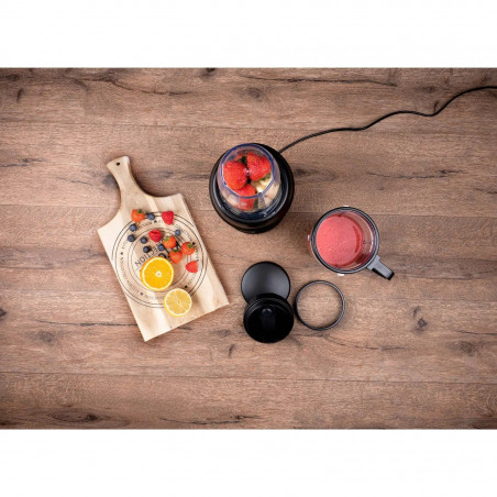 Alpina Nutrition Blender, 4 lame, 1200 W, recipient de 1 L, fără BPA, Inox/Negru