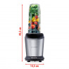 Alpina Nutrition Blender, 4 lame, 1200 W, recipient de 1 L, fără BPA, Inox/Negru