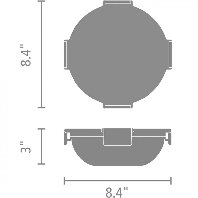 Salatiera Brabantia Make&Take 1006302, 1,3 L, Inchidere etansa, Fara BPA, Gri închis