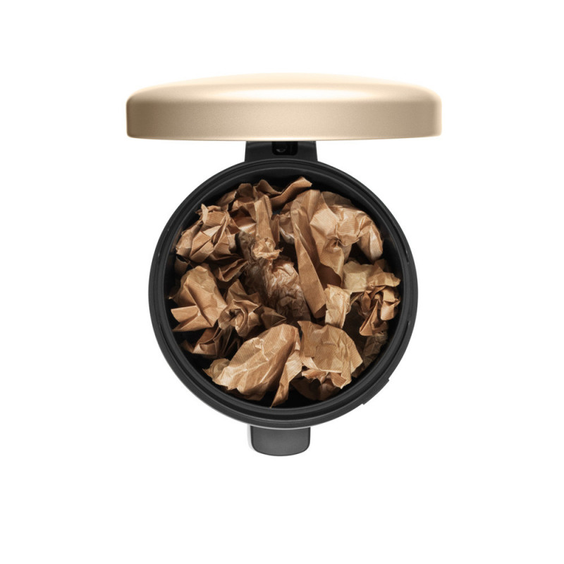 Cos de gunoi cu pedala Brabantia NewIcon 1003209, 30 L, Inchidere lina, Baza antiderapanta, Auriu metalic