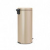 Cos de gunoi cu pedala Brabantia NewIcon 1003209, 30 L, Inchidere lina, Baza antiderapanta, Auriu metalic
