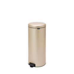 Cos de gunoi cu pedala Brabantia NewIcon 1003209, 30 L, Inchidere lina, Baza antiderapanta, Auriu metalic