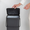 Cos de gunoi colectare selectiva Brabantia Sort&Go 1004140, 40 L, Maner, Montabil pe perete, Gri inchis