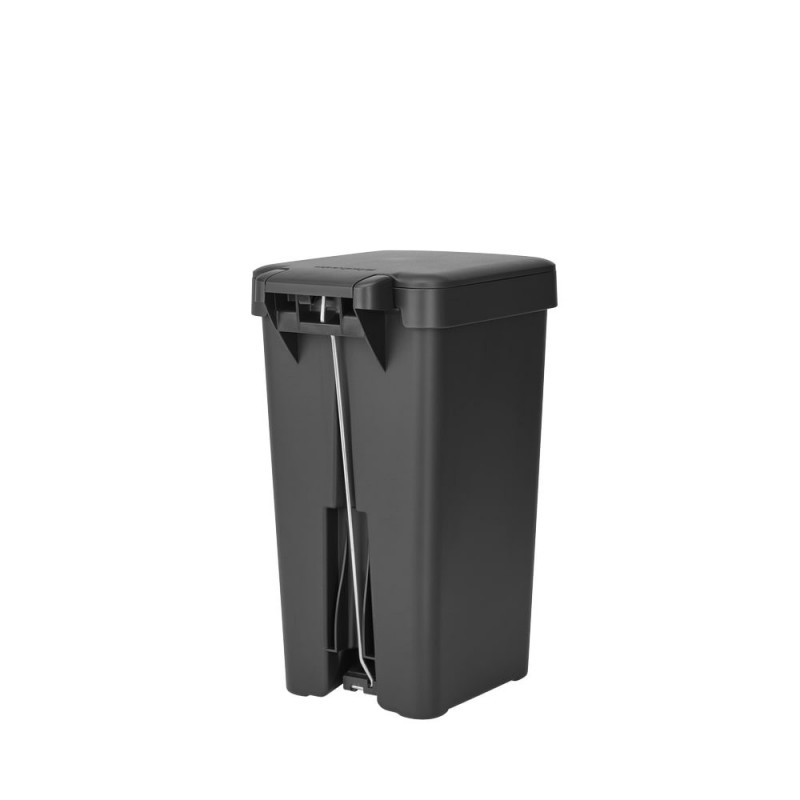 Coș cu pedală Brabantia StepUp 1008476, 10 L, Materiale ecologice, Deschidere mare, Gri închis